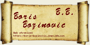 Boris Božinović vizit kartica